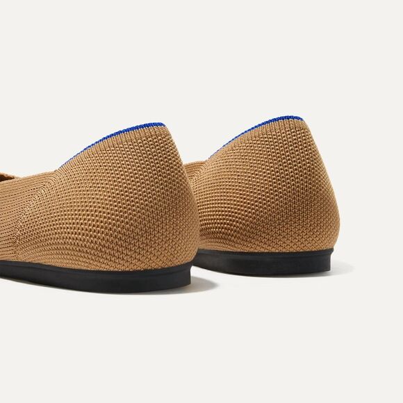 ROTHY'S Women's Size 8 The Camel Captoe Ballet Flat Classic w/Comfort Black/Tan - Picture 12 of 13